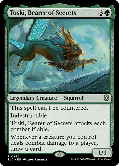 Toski, Bearer of Secrets (BLC-244) - Bloomburrow Commander - for just $1.20! 