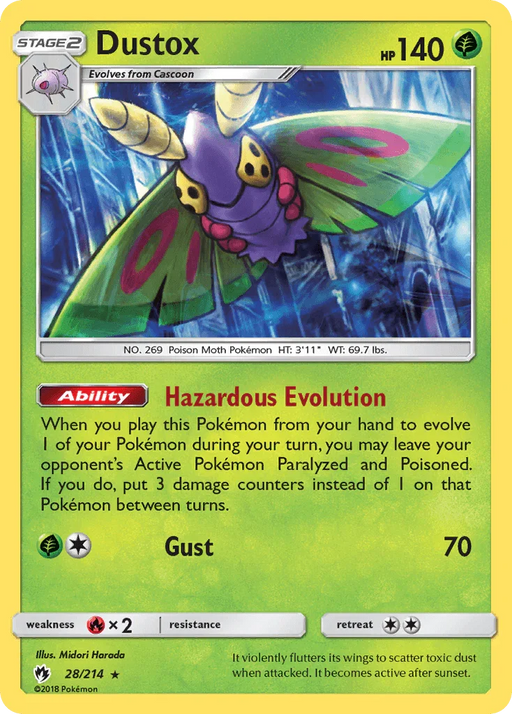 Dustox (28/214) [Sun & Moon: Lost Thunder] - for just $0.20! 