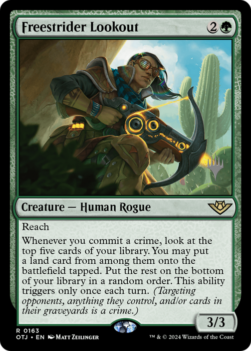 Freestrider Lookout (PPOTJ-163) - Outlaws of Thunder Junction Promos - for just $0.32! 