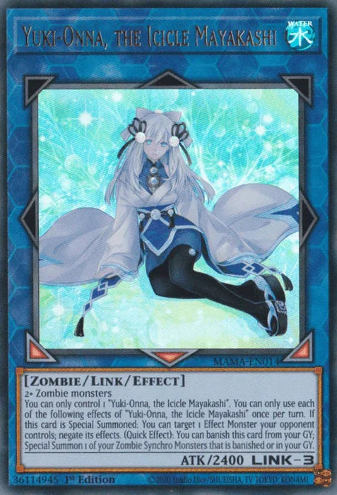 Yuki-Onna, the Icicle Mayakashi [MAMA-EN014] Ultra Rare - for just $0.15! 