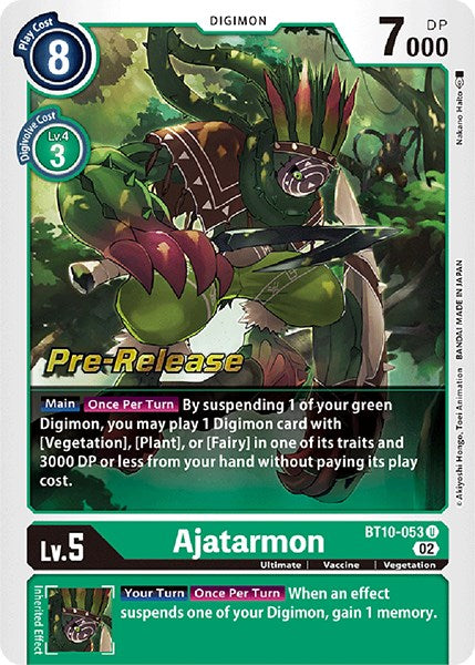 Ajatarmon [BT10-053] [Xros Encounter Pre-Release Cards] - Just $2.30! Shop now at Retro Gaming of Denver