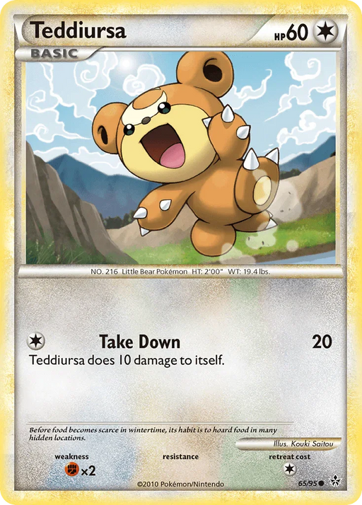 Teddiursa (65/95) [HeartGold & SoulSilver: Unleashed] - for just $0.30! 