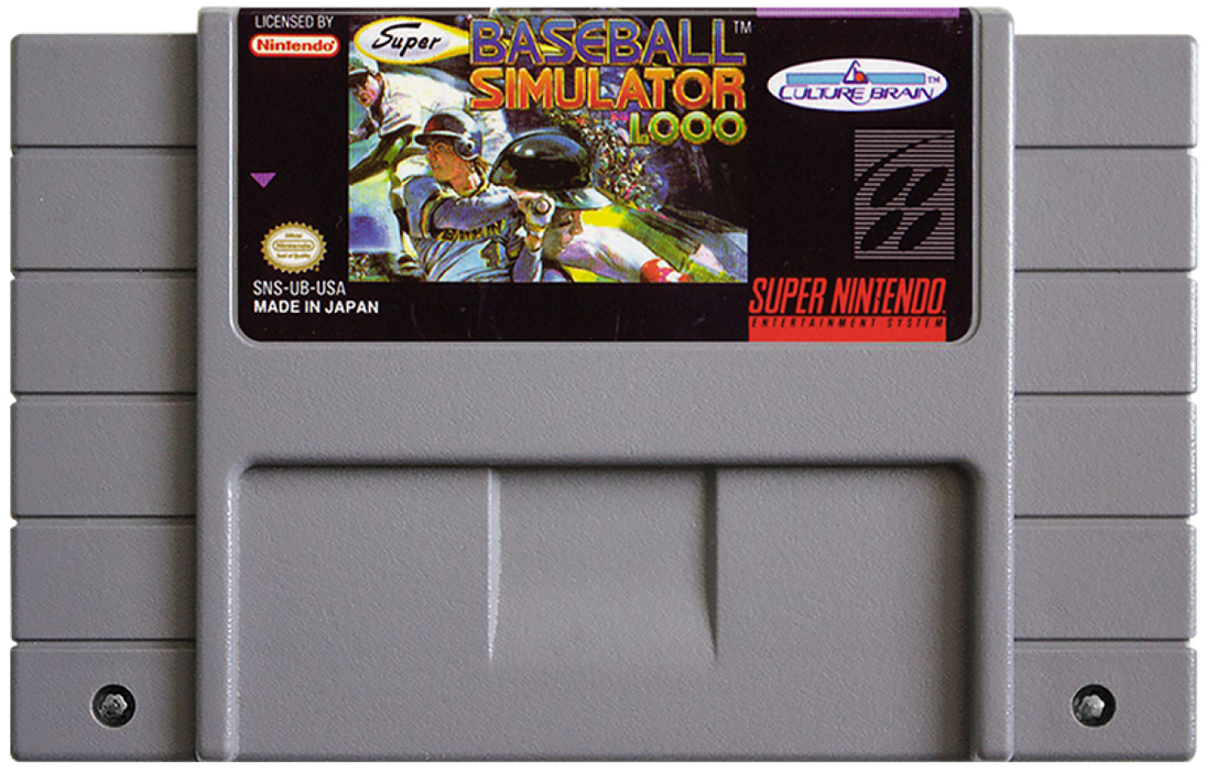 Super Baseball Simulator 1.000 – Super Nintendo Entertainment System (SNES) - for just $5.99! 