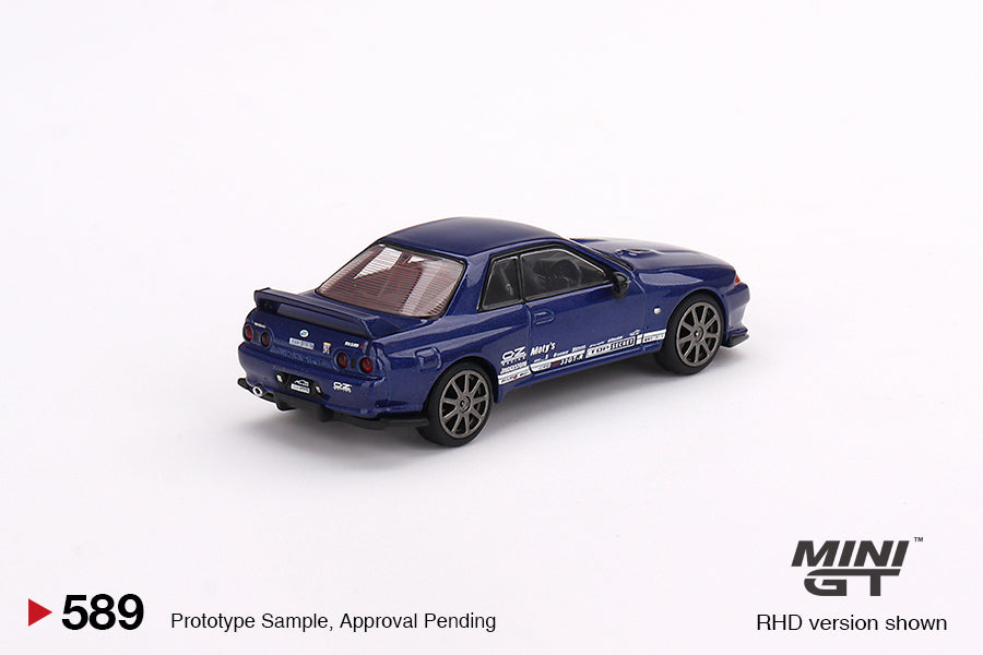 Mini-GT Nissan Skyline GT-R Top Secret VR32 Metallic Blue #589 1:64 MGT00589 - for just $19.99! 