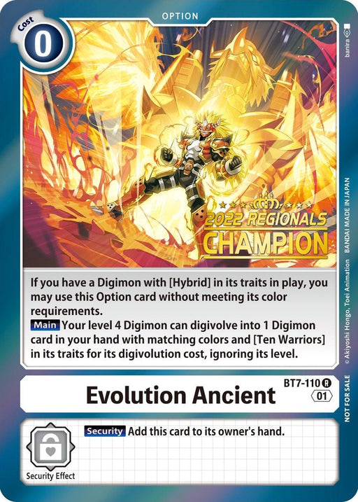 Evolution Ancient [BT7-110] (2022 Championship Offline Regional) (Online Champion) [Next Adventure Promos] - Just $35! Shop now at Retro Gaming of Denver