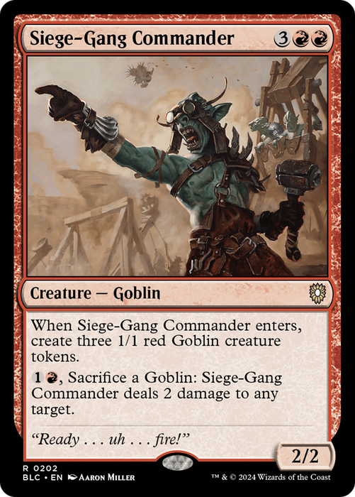 Siege-Gang Commander (BLC-202) - Bloomburrow Commander - for just $0.08! 