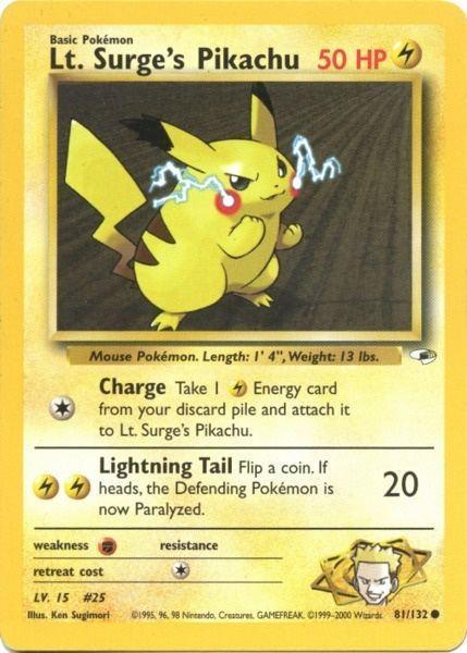 Lt. Surge's Pikachu (81/132) [Gym Heroes Unlimited] - for just $2.70! 