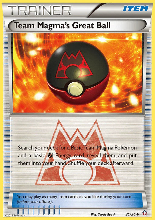 Team Magma's Great Ball (31/34) [XY: Double Crisis] - for just $5.70! 