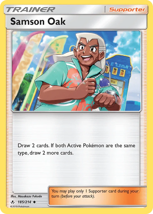 Samson Oak (185/214) [Sun & Moon: Unbroken Bonds] - for just $0.10! 