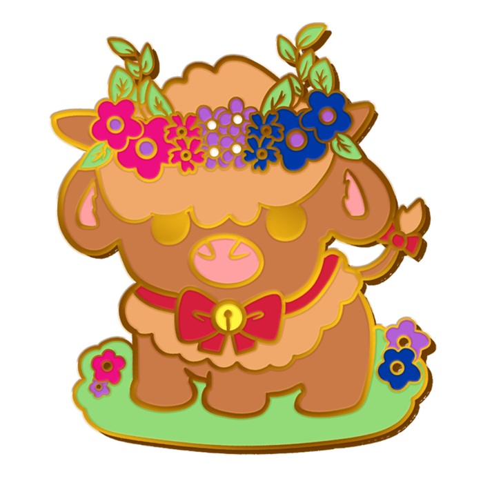 Pride Cow: Bisexual Rainbow LGBTQIA+ Enamel Pin - for just $12! 