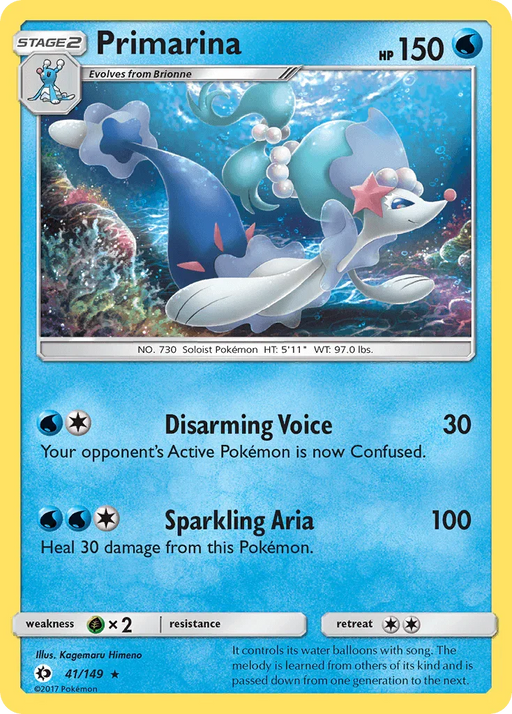Primarina (41/149) [Sun & Moon: Base Set] - for just $0.15! 