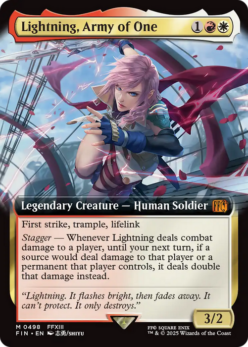 Lightning, Army of One (FIN-498) - FINAL FANTASY: (Extended Art) Foil - for just $9.32! 