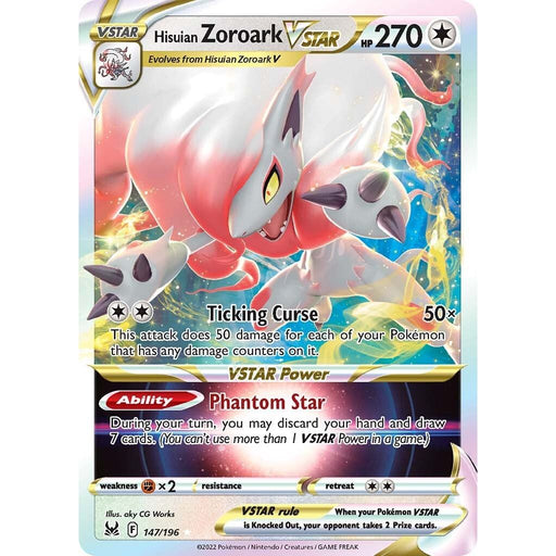 Hisuian Zoroark VSTAR (147/196) [Sword & Shield: Lost Origin] - Just $0.50! Shop now at Retro Gaming of Denver