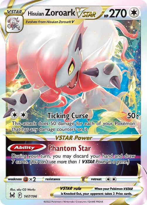 Hisuian Zoroark VSTAR (147/196) [Sword & Shield: Lost Origin] - for just $0.60! 