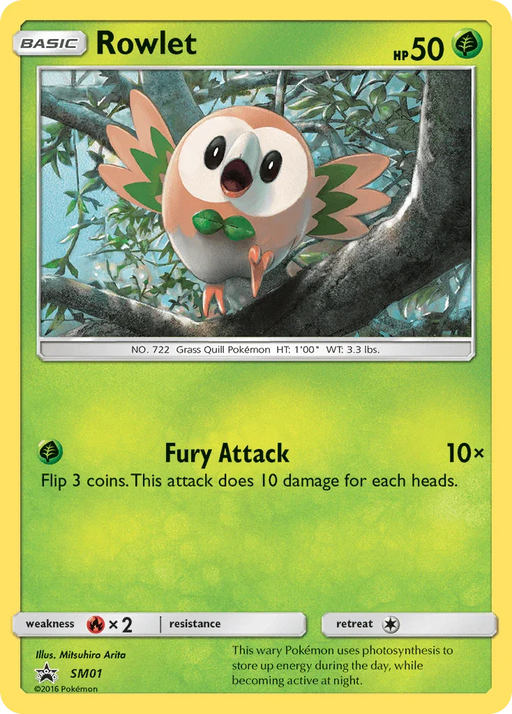 Rowlet (SM01) [Sun & Moon: Black Star Promos] - for just $1! 