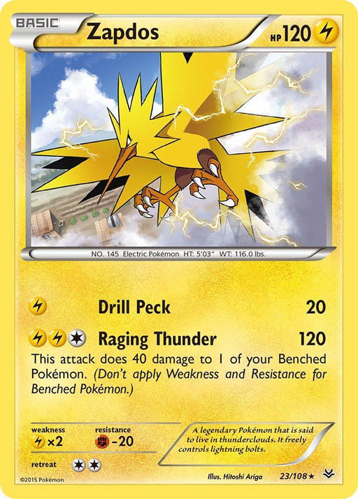 Zapdos(23/108) (Theme Deck Exclusive) [XY: Roaring Skies] - for just $1.05! 