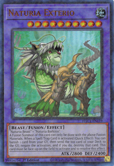 Naturia Exterio (Duel Terminal) [HAC1-EN119] Parallel Rare - for just $0.20! 