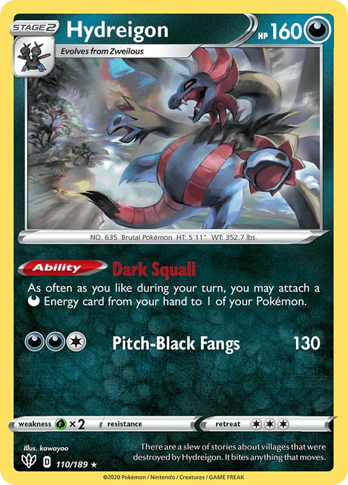 Hydreigon (110/189) [Sword & Shield: Darkness Ablaze] - for just $0.10! 