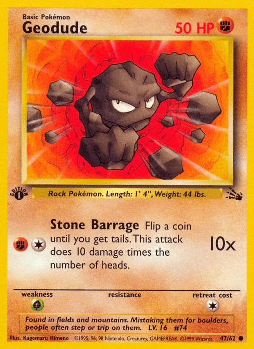 Geodude (47/62) [Fossil 1st Edition] - for just $0.45! 