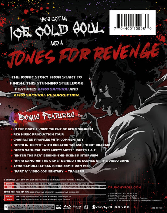 Afro Samurai: The Complete Series + Movie - Limited Edition Steelbook (Blu-ray) - for just $72.99! 