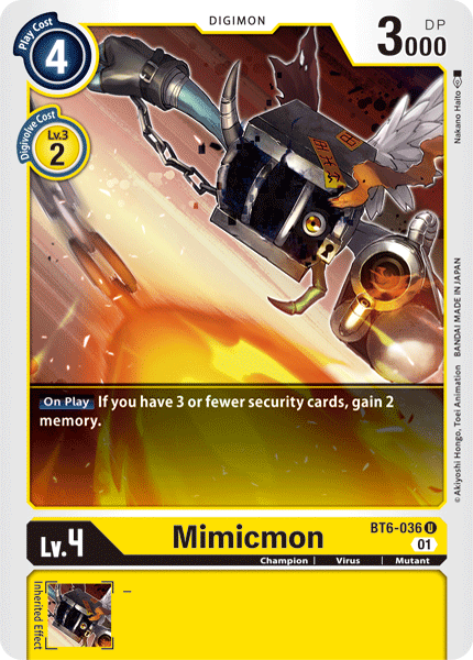 Mimicmon [BT6-036] [Double Diamond] - Just $0.09! Shop now at Retro Gaming of Denver