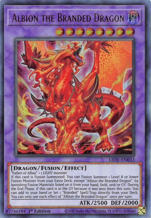 Albion the Branded Dragon [LIOV-EN033] Ultra Rare - for just $2.10! 