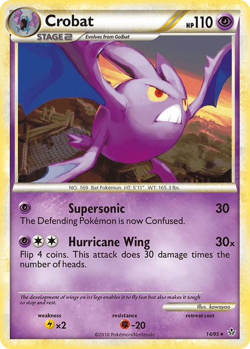 Crobat (14/95) [HeartGold & SoulSilver: Unleashed] - for just $2! 