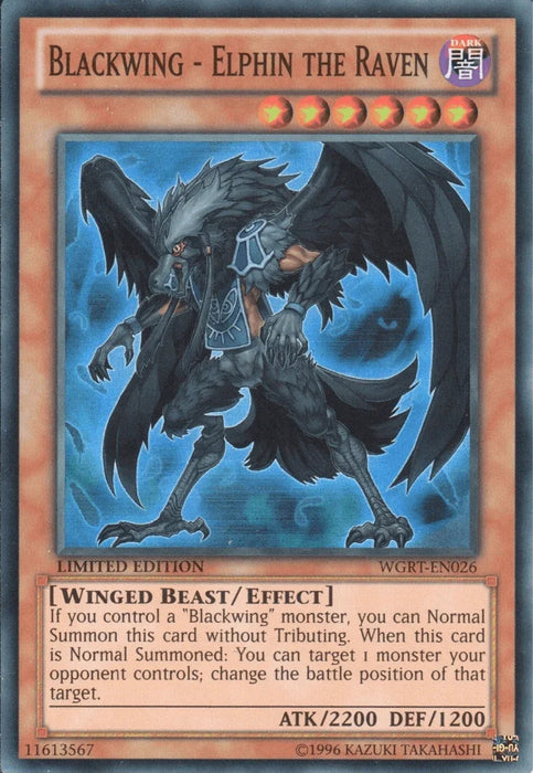 Blackwing - Elphin the Raven [WGRT-EN026] Super Rare - for just $0.10! 