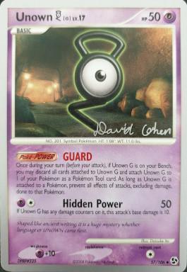 Unown G LV.17 (57/106) (Stallgon - David Cohen) [World Championships 2009] - for just $1.70! 