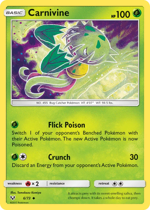 Carnivine (6/73) [Sun & Moon: Shining Legends] - for just $0.15! 