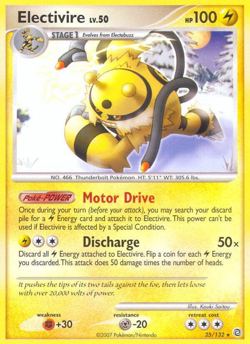 Electivire (25/132) (Theme Deck Exclusive) [Diamond & Pearl: Secret Wonders] - for just $3.35! 