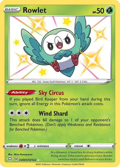Rowlet (SV001/SV122) [Sword & Shield: Shining Fates] - for just $0.75! 