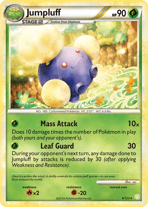 Jumpluff (6/123) [HeartGold & SoulSilver: Base Set] - for just $2.95! 