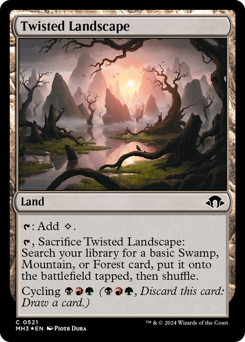 Twisted Landscape (Ripple Foil) (MH3-521) - Modern Horizons 3 Foil - for just $0.54! 