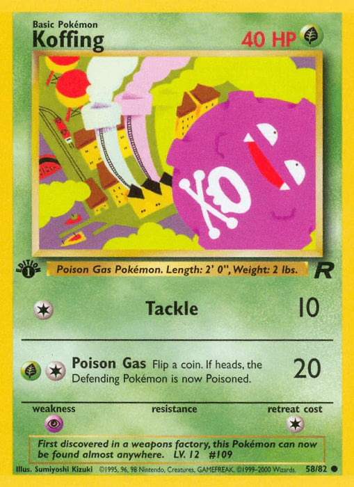 Koffing (58/82) [Team Rocket 1st Edition] - for just $0.35! 