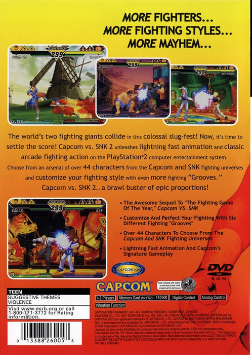 Capcom vs. SNK 2 – PlayStation 2 (PS2) - for just $29.99! 