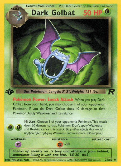 Dark Golbat (24/82) [Team Rocket 1st Edition] - for just $2.05! 