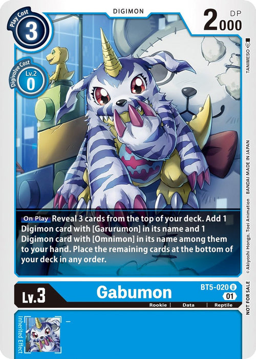 Gabumon [BT5-020] (Winner Pack New Awakening) [Battle of Omni] - Just $1.30! Shop now at Retro Gaming of Denver