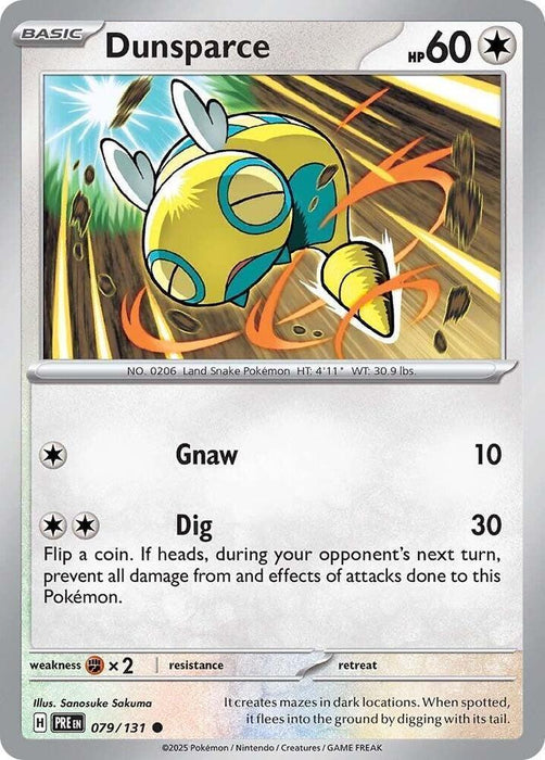 Dunsparce (079/131) [Scarlet & Violet: Prismatic Evolutions] - for just $0.10! 