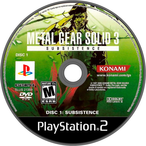 Metal Gear Solid 3 Subsistence – PlayStation 2 (PS2) - for just $31.99! 