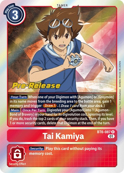 Tai Kamiya [BT6-087] [Double Diamond Pre-Release Cards] - Just $0.20! Shop now at Retro Gaming of Denver