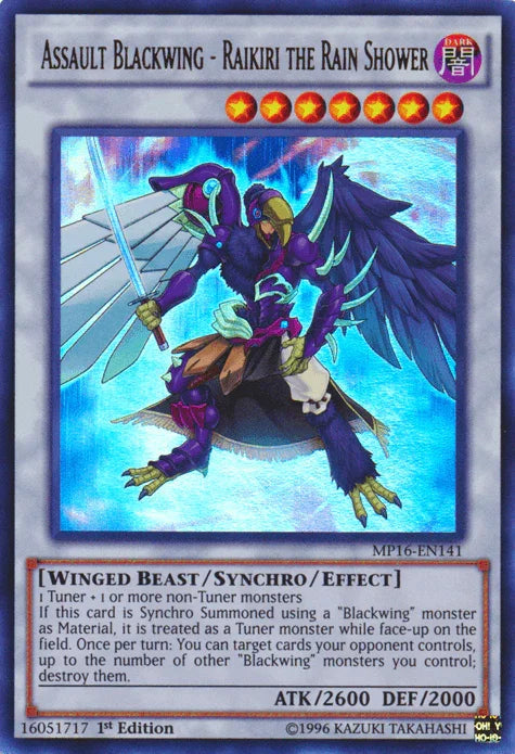 Assault Blackwing - Raikiri the Rain Shower [MP16-EN141] Ultra Rare - for just $1.30! 