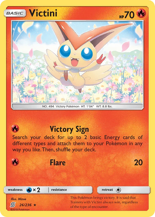Victini (26/236) [Sun & Moon: Unified Minds] - for just $0.50! 