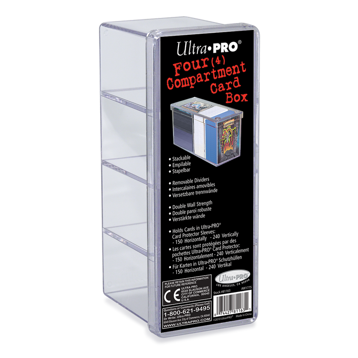 Ultra PRO: Card Box - Four Compartment (Clear) - for just $0! 