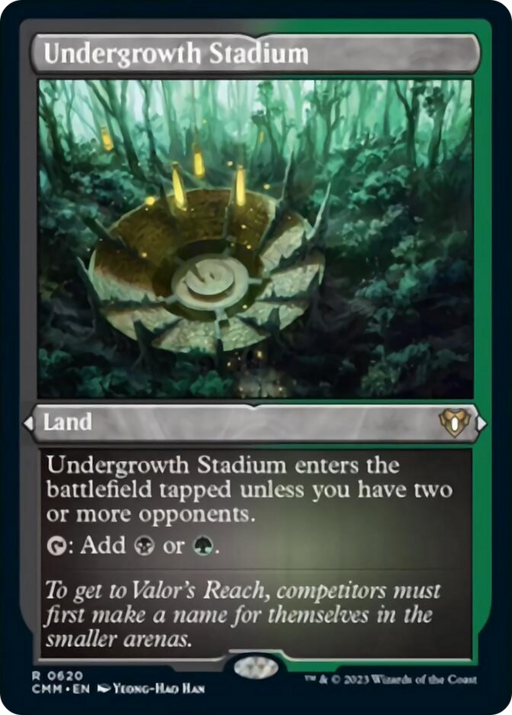 Undergrowth Stadium (Foil Etched) [Commander Masters] - Just $6.30! Shop now at Retro Gaming of Denver