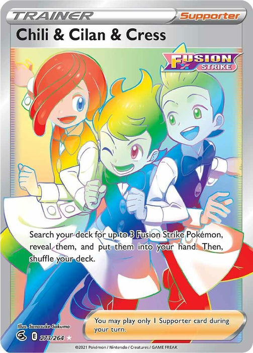 Chili & Cilan & Cress (273/264) [Sword & Shield: Fusion Strike] - for just $1.50! 