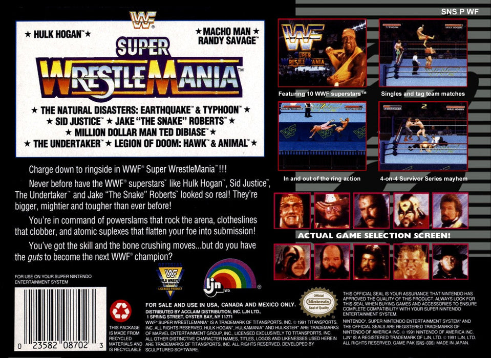 WWF Super Wrestlemania – Super Nintendo Entertainment System (SNES) - for just $9.99! 