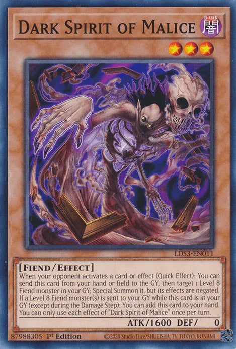 Dark Spirit of Malice [LDS3-EN011] Common - for just $0.10! 
