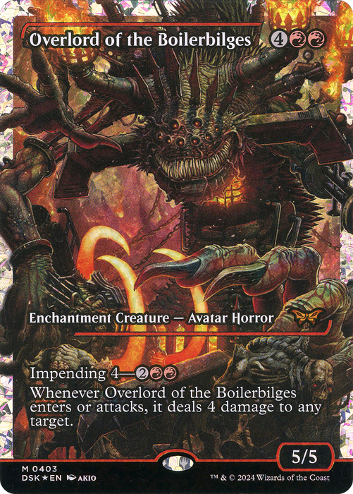 Overlord of the Boilerbilges (DSK-403) - Duskmourn: House of Horror: (Showcase) Foil - for just $18.16! 