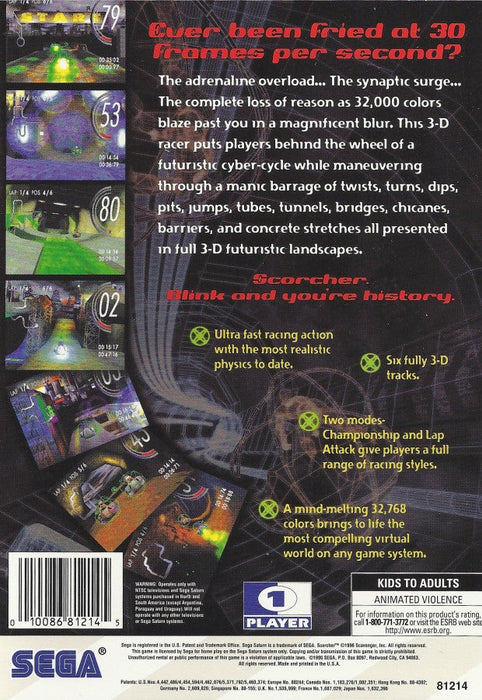 Scorcher – Sega Saturn (SS) - for just $18.99! 